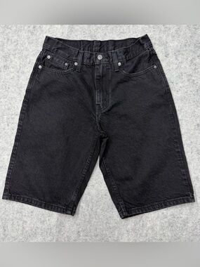 Levi's 469 Loose Fit Denim Shorts Black Men's W29 L12 Skater Grunge Y2K Baggy